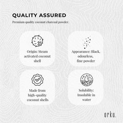 Orku 2.3Kg Activated Carbon Powder Coconut Charcoal Bucket - Water Filtration