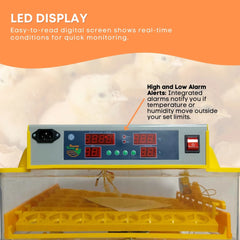 Rooster Farms Electric 112 Egg Incubator + Accessories for Chicken Quail Duck
