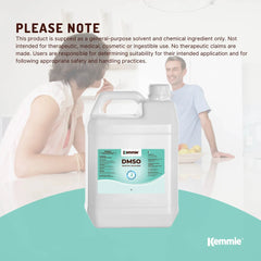 Kemmie 5L DMSO Liquid 99.9% Pure USP Grade Dimethyl Sulfoxide Solvent Bulk