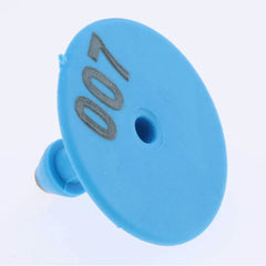 1-100 Cattle Number Ear Tags Set - Round Blue Pig Sheep Goat Livestock Labels