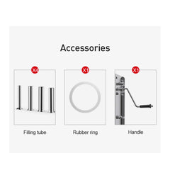 Kitchee 5L Manual Vertical Sausage Filler - Stainless Stuffer Meat Press Machine