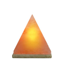 Orku Pyramid Shaped Himalayan Pink Salt Lamp - Hand Carved Night Light