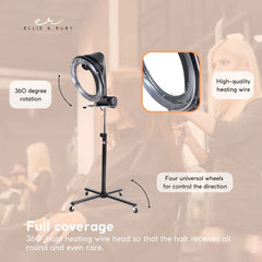 Ellie & Ruby Standing Hair Dryer Accelerator - 360 Rotating Halo Rolling
