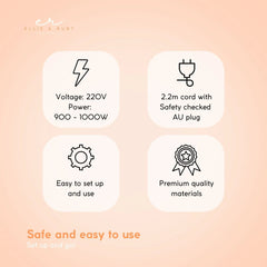 Ellie & Ruby Standing Hair Dryer Accelerator - 360 Rotating Halo Rolling