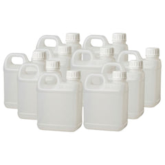 Kitchee 10x 1L Natural HDPE Jerry Can Bottle Empty 38mm TE Cap