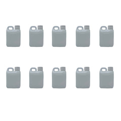 10x 1L Natural Bottle HDPE + TE Cap Jerry Can - Empty Plastic Chemical Food