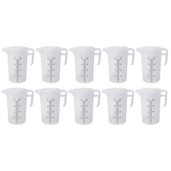 10x 2L Measuring Jug Heavy Duty Clear Plastic Propylene Food Grade BPA 5 Pro-Jug
