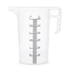 10x 3L Measuring Jug Heavy Duty Clear Plastic Propylene Food Grade BPA 5 Pro-Jug