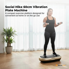 Social Hike 60cm Vibration Plate Machine Full Body Exercise Platform Gold
