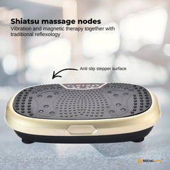 Social Hike 60cm Vibration Plate Machine Full Body Exercise Platform Gold