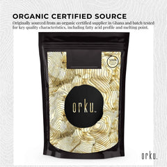 Orku 500g Organic Unrefined Shea Butter Raw African Karite Chunks