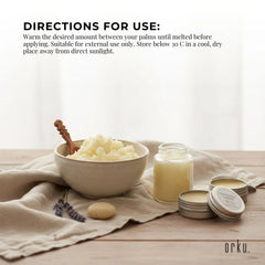 Orku 500g Organic Unrefined Shea Butter Raw African Karite Chunks