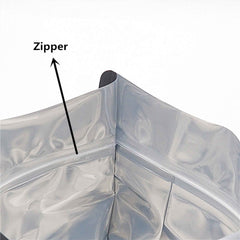400 Resealable Mylar Stand Up Bags 28.5x19cm - Black Food Packaging Zip Pouch