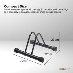 Social Hike Single Bike Rack Stand - Floor or Wall Adjustable Width Bicycle Holder