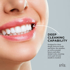 Orku 1000ml Water Flosser Electric Oral Irrigator - Stepless Pressure White