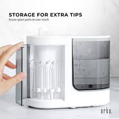 Orku 1000ml Water Flosser Electric Oral Irrigator - Stepless Pressure White