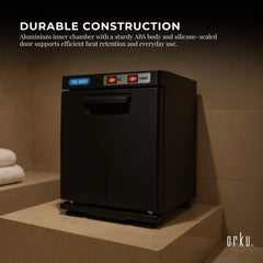 Orku 5L Electric Hand Towel Warmer UV Cabinet Salon Spa Black