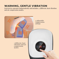 Electric Knee Massager - Rechargeable Air Compression Heat Vibration Machine