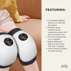 Electric Knee Massager - Rechargeable Air Compression Heat Vibration Machine