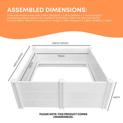Rooster Farms 1.15m PVC Dog Whelping Box Puppy Birthing Pen - Anti-Crush Rail