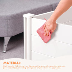 Dog Whelping Box 1.15m x 1.15m x 0.48m - Puppy Birthing PVC Pen