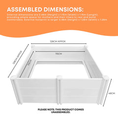 Dog Whelping Box 1.15m x 1.15m x 0.48m - Puppy Birthing PVC Pen