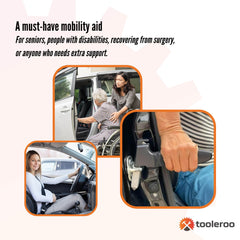 Tooleroo Car Cane Handle 3-in-1 Handy Grip - Lightweight Mobility Tool