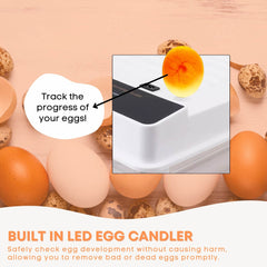 Automatic 130 Egg Incubator - Electric Digital Turning Chicken Quail Duck Hatching
