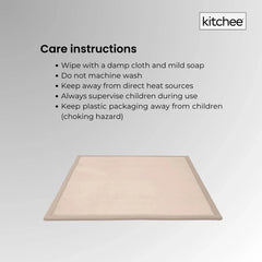 Kitchee Foam Floor Mat 200x200cm - Padded Thick Soft Tatami Style Rug Cream