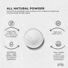 Orku 1Kg Potassium Citrate Food Grade - Granular BP USP FCC E332 Additive