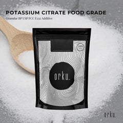 Orku 2Kg Potassium Citrate Food Grade - Granular BP USP FCC E332 Additive