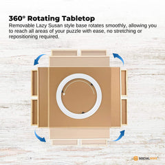Social Hike Puzzle Board 1000 pcs - Rotating Tabletop with 4 Drawers and Cover