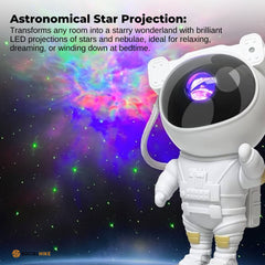Social Hike Galaxy Star Projector - Colour LED Astronaut Night Light and Remote