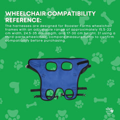 Rooster Farms Replacement Harness for Dog Wheelchair XS - Little Dogs Up to 10Kg