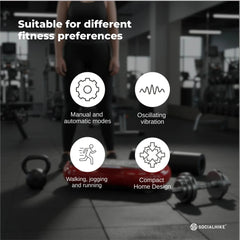 Social Hike 68cm Vibration Plate Machine Full Body Workout Platform Red