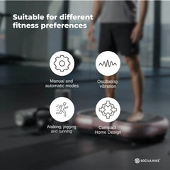 Social Hike 68cm Vibration Plate Machine Full Body Workout Platform Rose