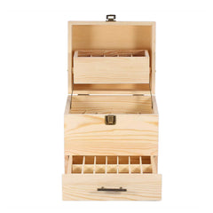 Orku 59 Essential Oil Bottle Storage Box - Wooden 3 Tier Aromatherapy Organiser