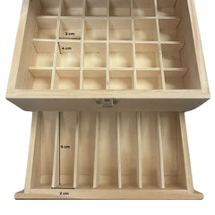 Orku 59 Essential Oil Bottle Storage Box - Wooden 3 Tier Aromatherapy Organiser