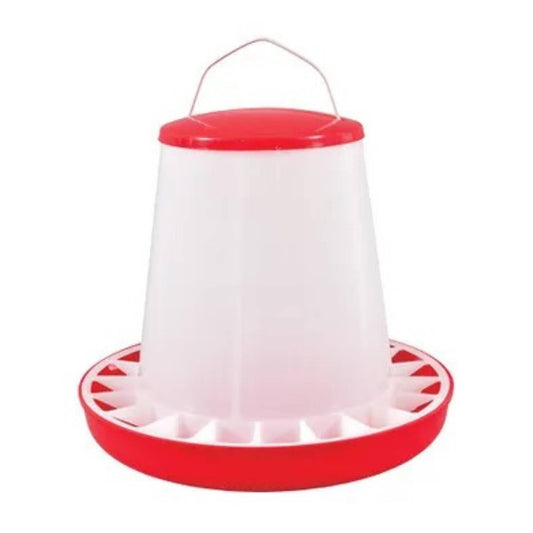 6Kg Automatic Chicken Feeder - Plastic Poultry Chook Hen Feeding Seed Bucket