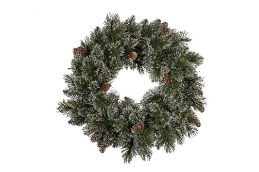 Christabelle 61cm Christmas Wreath Cashmere Pine with LED Lights Front Door Decoration Ornament