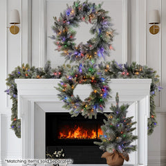 Christabelle 2.7m Christmas Garland Snowy with LED Lights Stamford Spruce Tree Decoration Ornament