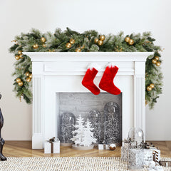 Christabelle 2.7m Christmas Garland with Gold Baubles and LED Lights Mantle Decoration Ornament