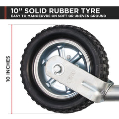 Alko 10-inch 623660XP3 Heavy-Duty Solid Tyre Jockey Wheel