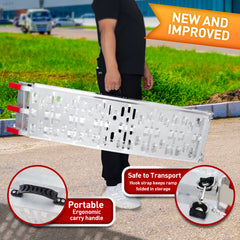 Kartrite Rigg Aluminium ATV Loading Ramp Foldable - Silver