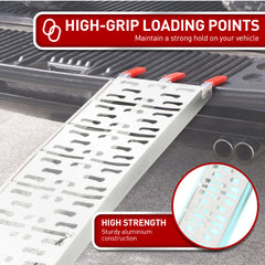 Kartrite Rigg Aluminium ATV Loading Ramp Foldable - Silver