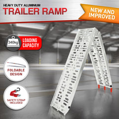 Kartrite Rigg Aluminium ATV Loading Ramp Foldable - Silver