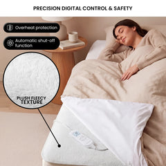 Laura Hill Single Electric Heated Underlay Blanket Fleecy Fabric with Timer