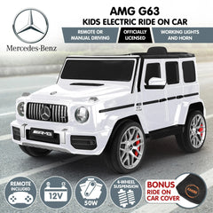 Kahuna Mercedes Benz AMG G63 Kids Electric Ride On Car w/ Remote Control - White