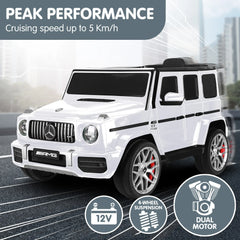 Kahuna Mercedes Benz AMG G63 Kids Electric Ride On Car w/ Remote Control - White
