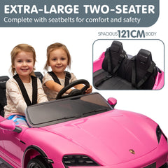 Kahuna Porsche Taycan Turbo S Kids Electric Ride On Car w/Remote Control 90W Four Wheel Suspension 2 Seater w/Seat Belt
